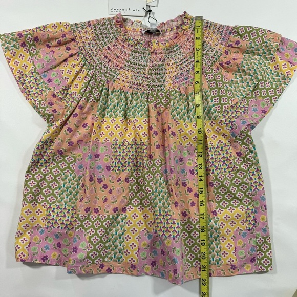 New Current Air Patchwork Flutter Sleeve Top - Picture 6 of 7
